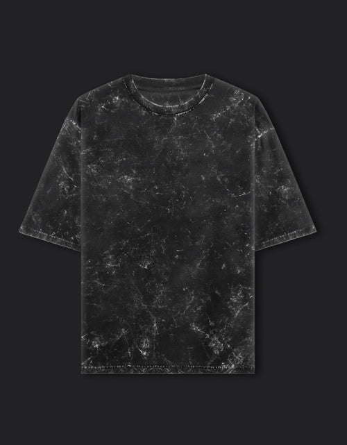 Acid wash black oversized T-shirt, view 1