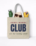 Sabzi Mandi Club large tote bag, view 1