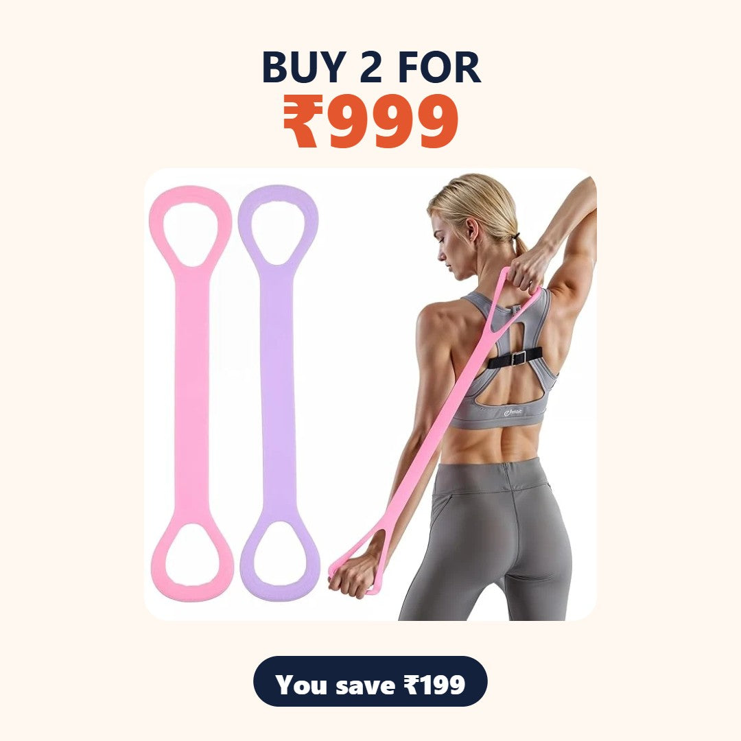 Figure 8 resistance band pack of 2 for ₹999