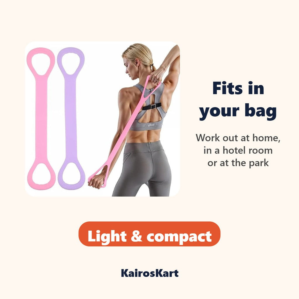 Light, compact figure 8 band that fits in your bag