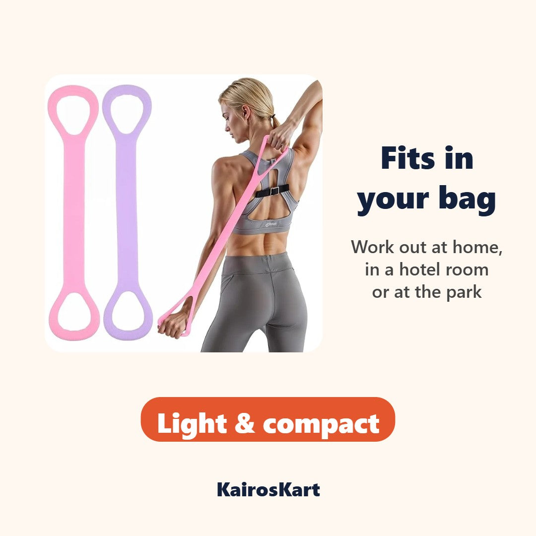 Light, compact figure 8 band that fits in your bag