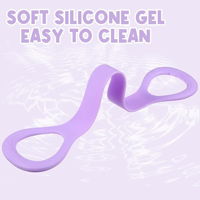 Soft silicone figure 8 resistance band, easy to clean